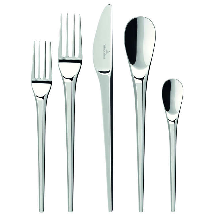 Villeroy & Boch Newmoon Stainless Steel Flatware Set of 5 & Reviews